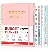SUNEE Budget Planner - Monthly Budget Book with Expense Tracker Notebook, Undated 12 Month Bill O...