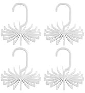 BigOtters 4 Pack Updated Twirl Tie Rack, 5.3 Inches Large Size Rotating Belt Scarf Hanger Holder ...
