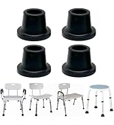 Shower Chair Leg Caps Replacement Feet Heavy Duty 4 Pack Shower Chair Tips Replacement Rubber Fee...