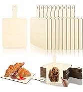 Vmiapxo 16 Pcs Unfinished Wooden Cutting Boards with Handle, 9.4" x 5.5" | Unfinished Wood Crafts...