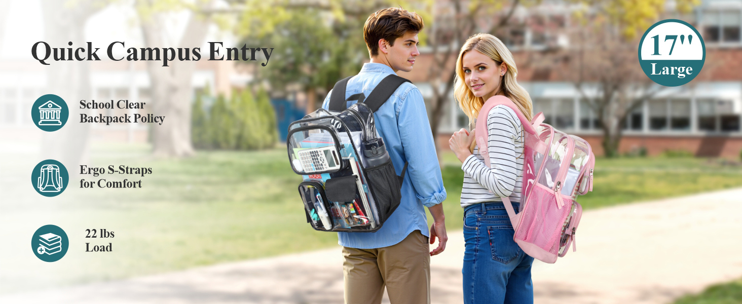 clear backpack for school
