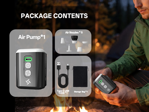 pump for inflatables portable vacuum pump electric battery vacuum bag pump camping air pump