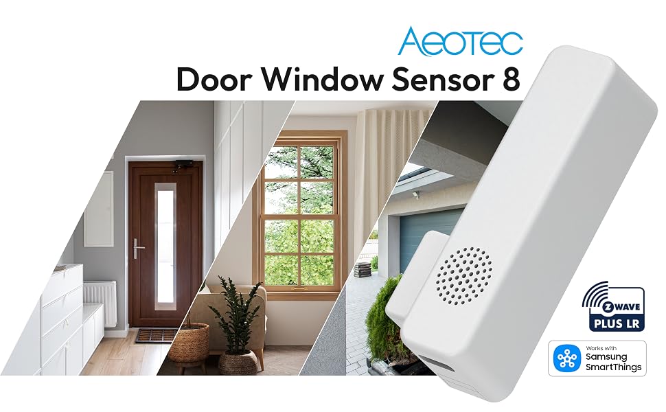 Z-Wave Long Range, Door Window Sensor, SmartThings, HomeAssistant