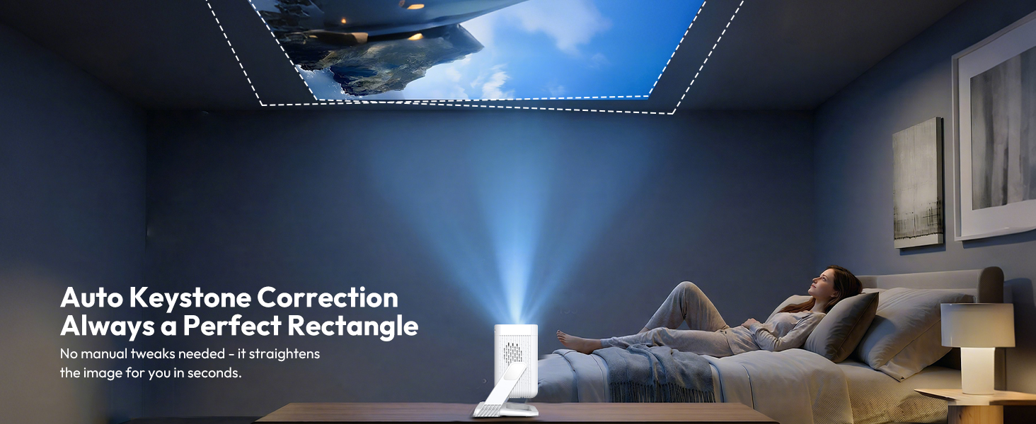 Portable Projector Auto Focus Xgody Gimbal A1 Smart Projector with WiFi 6 and Bluetooth
