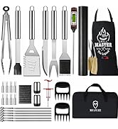 Grill Utensils Set,BBQ Grilling Accessories, Grill Set Gifts for Men Grill Tools, MUJUZE Barbeque...