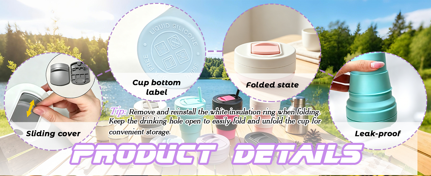 Foldable silicone cup
