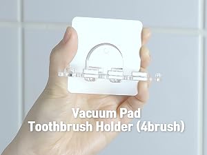 DeHUB Vacuum Pad Toothbrush Holder (2brush) VTB2-CC60