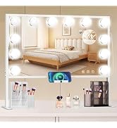 BESTOPE PRO Vanity Mirror with Lights, Height & Brightness Adjustable Hollywood Mirror, Makeup Mi...