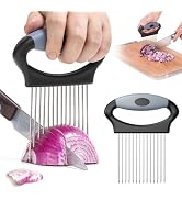 Large Onion Slicer Holder, Stainless Steel Onion Holder for Slicing with 14 Sharp Prongs for Slic...