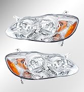 Headlights Assembly Replacement for 2003-2008 Toyota Corolla Headlamp