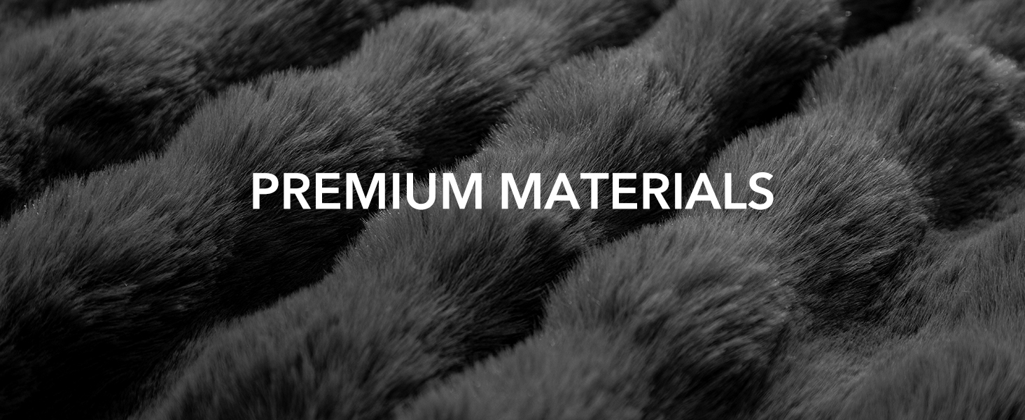 Faux Rabbit Fur Bubble Heated Blanket