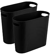 rejomiik Small Trash Can, Slim Garbage Can Plastic Waste Basket with Handles 3.5 Gallon Container...
