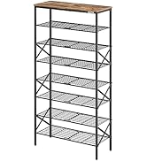 YATINEY 8 Tier Shoe Rack, Storage Organizer, Holds 32 Pairs of Shoes, Durable and Stable, for Ent...