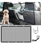 Car Dog Barrier Net Universal Dog Barrier for Car with Adjustable Ropes and Hooks One-Piece Desig...