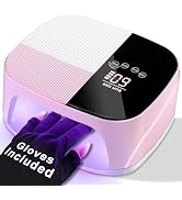 LIMEGIRL UV LED Nail Lamp Kit for Gel Polish Professional Fast Curing Pink Dryer Light Set with 4...
