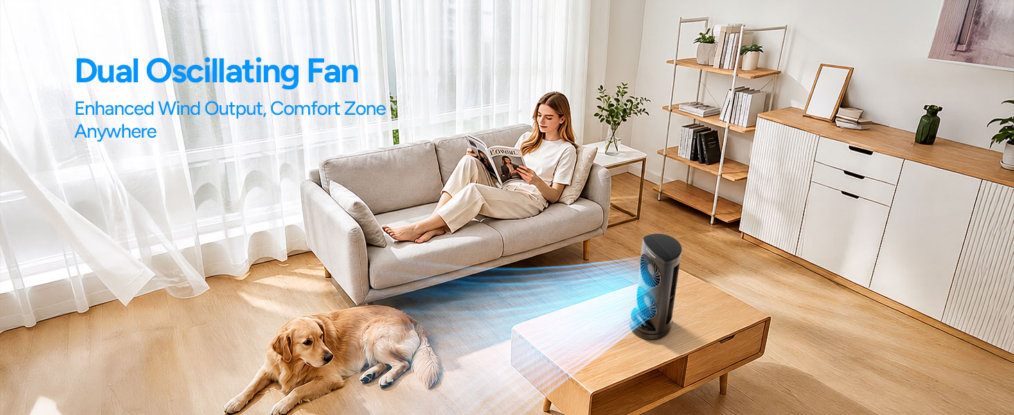 dual oscillating fan
