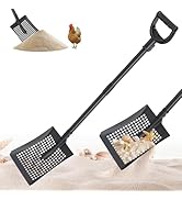 Sifting Shovel, Chicken Coop Scooper for Sand Easy Cleaning, Heavy Duty Metal Beach Treasure Hunt...