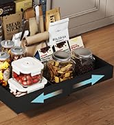 Golener 2-Tier Expandable Pull Out Cabinet Organizer - 21” Deep Pull-Out Drawers for Kitchen Cabi...