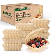 Clamshell Take Out Food Containers,50 Pack-16oz 7"X6" Disposable Meal Prep Containers Durable To ...