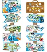 Abilat 20 Pcs Travel Party Decorations Let The Adventure Begin Signs Around The World Decorations...