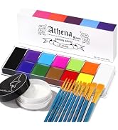 UCANBE Athena Basic Face Body Paint Kit - 12 Colors Oil Painting Palette + Translucent Setting Po...