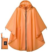 YOOTUKL Unisex Hooded Rain Poncho, Waterproof Raincoat Jacket with pocket for Adult, Rain Coat fo...