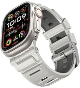 Lerobo Rugged TPU Band Compatible with Apple Watch Bands for Men | Durable Sport Strap for iwatch...