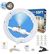 Misters for Outside Patio,Misting System for Cooling Outdoor,50Ft (15M),Water Mist Hose DIY Kit f...