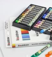 Liquidraw Oil Pastels Super Soft Water Soluble For Art, 36 Colors Watercolor Blending Oil Pastels...