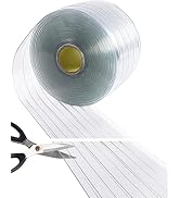 Ezcasch Vinyl Strip Curtain Roll PVC Replacement Strip Door Clear Plastic Strips Freezer Curtains...
