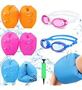 Arm Floaties for Kids 6-12yrs, PVC Arm Floaties Inflatable Swim Arm Bands Floater Sleeves Swimmin...