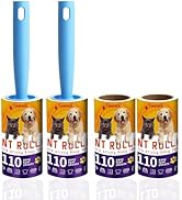 Lint Rollers for Pet Hair Extra Sticky, 440 Sheets/4 Lint Roller Refills with 2 Durable Handles, ...