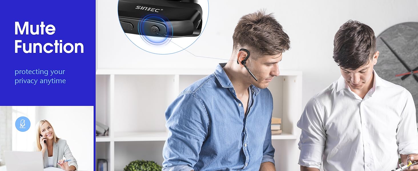 wireless headset with mic for work