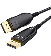 8K Fiber Optic DisplayPort Cable 2.1, 33ft Long Active DP Cable 54Gbps, 8K@60Hz, 4K@240Hz, 2K@360...
