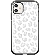 Casetify Impact Case for iPhone 11 - Silver Gray Leopard - Clear Black