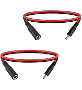 1.6ft DC Power Extension Cable 5.5mm x 2.5mm 5525 Connector 14AWG Male to Female Connection Cable...