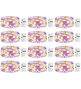 inkgear 12 Pack Fairy Lights with Timer - Battery Operated 3 Modes, 7ft 20 LED Waterproof Indoor ...