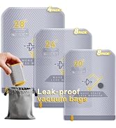 20-Pack Vacuum Bags for Travel with Wireless Rechargeable Pump, Carry-on Size Compression Packing...