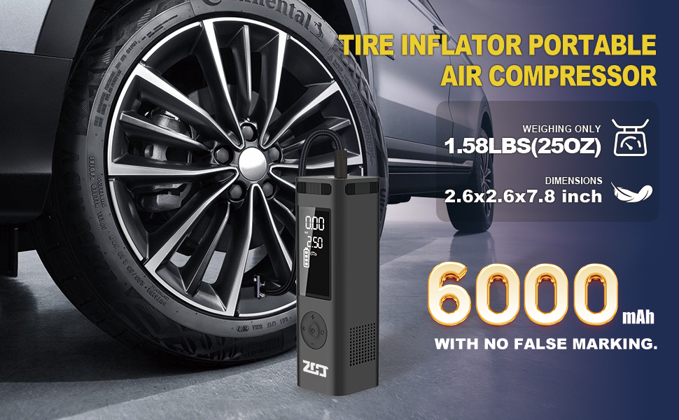 tire inflator portable air compressor tire inflator air pump for car tires