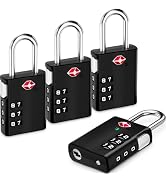 LUGGEX Luggage Locks, TSA Locks for Luggage, Luggage Locks TSA Approved, Combination Lock, One-Bu...