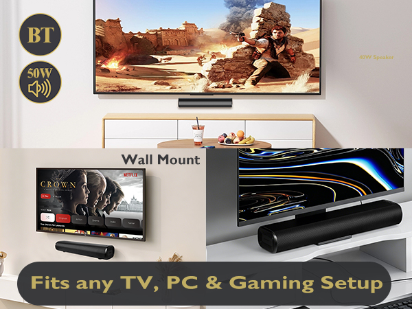 soundbar for tv, tv sound bar hdmi arc,