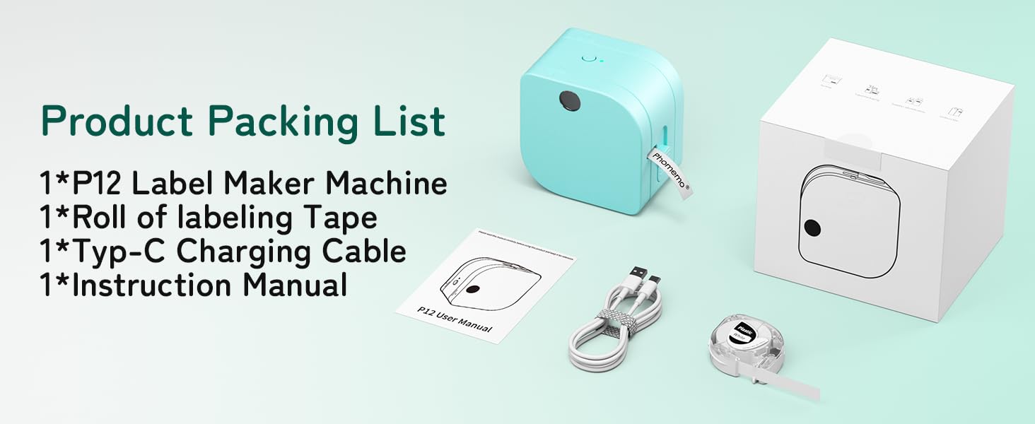 Mini Sticker Printer Rechargeable for Home Office Small Business