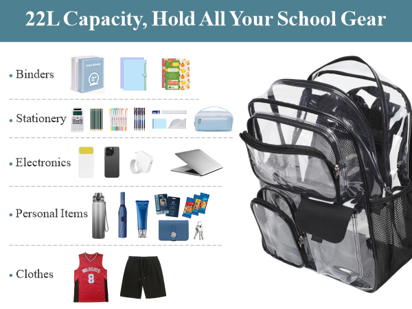 Clear Bookbag for Boys