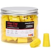 HKS 120 PCS Yellow Wire Caps - AWG 20-10,Twist-On Screw Nuts,Insulated Insertion Electrical Wire ...