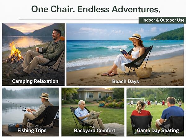 camp chair portable compact travel folding outdoor lightweight hiking festival sports lawn