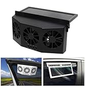 YOMTOVM Solar Powered Car Ventilator, Solar Powered Car Exhaust Fan, Car Radiator, Car Cooling Fa...
