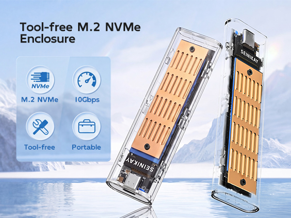 Tool-free NVMe Enclosure