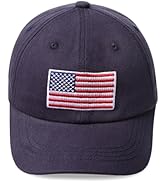 ACTLATI Kids Baseball Cap American Flag Hat for Toddler Boys Girls Cute Embroidered Cotton USA Fl...