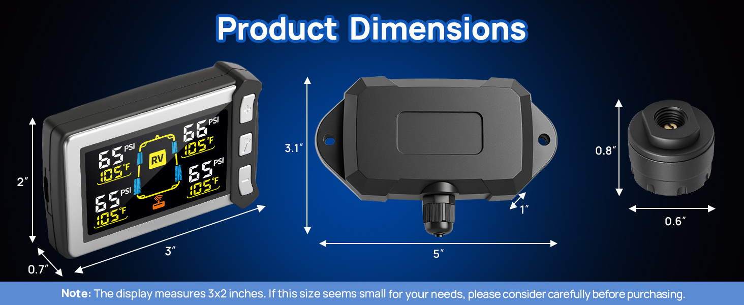 Masoll RV TPMS with 2/4/6/8 sensors and RP12 signal booster