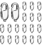 20PCS 11MM Lobster Clasps 316 Stainless Steel Lobster Claw Clasps Bulk for Necklace Bracelet Jewe...